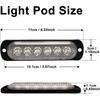 12V 24V LED White Light Thin 6LEDs Waterproof for UTV Truck RV Dome, Step, Under Dash, Truck Bed, Trunk, Boat Interior, 1 Pc