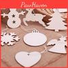 Adorable 10pcs Christmas Wooden Tree Decorative Hanging Ornaments For Kids