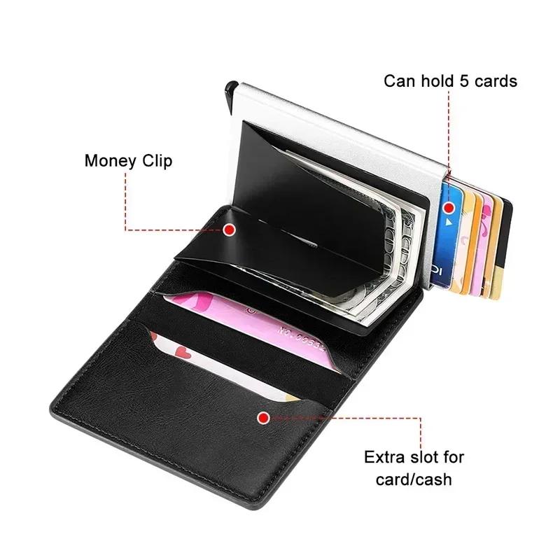 1Pcs Car Logo Active Leather Pop up Wallet Credit Card Storage For Toyota Yaris Hilux Corolla Prius Avensis Emblem Auris Rav4