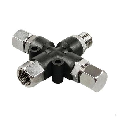 3 Way Air Hose Splitter Connecting Adapter Portable High Performance Professional Easy To Install