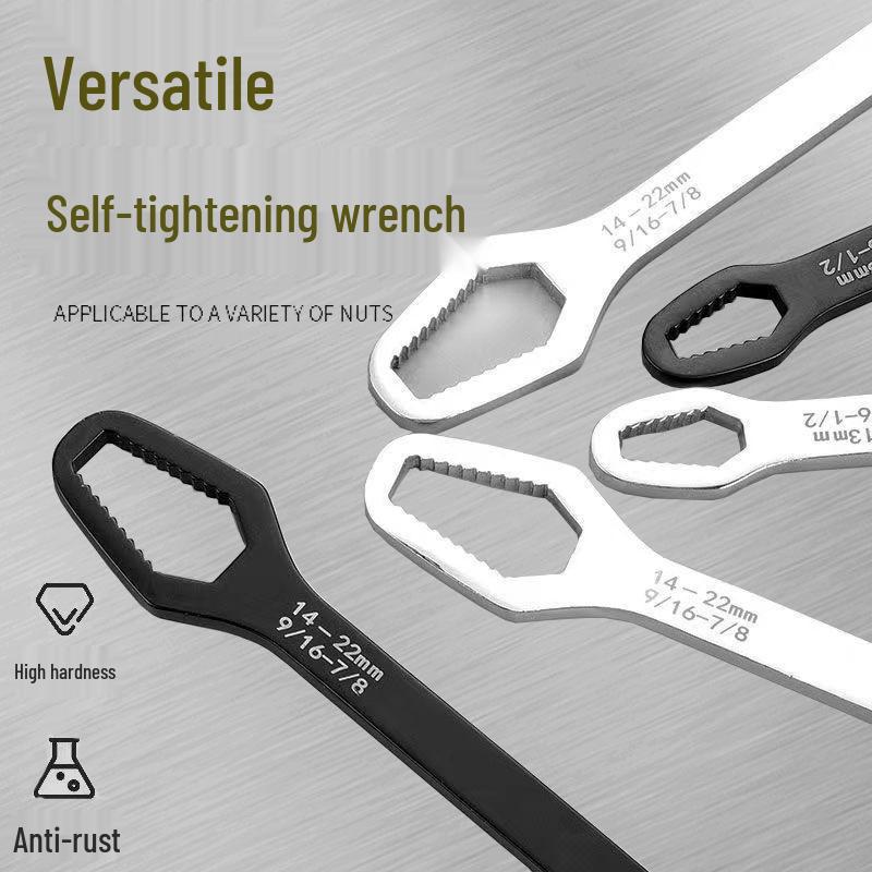 Multifunctional Self-Tightening Double-Ended Universal Wrench