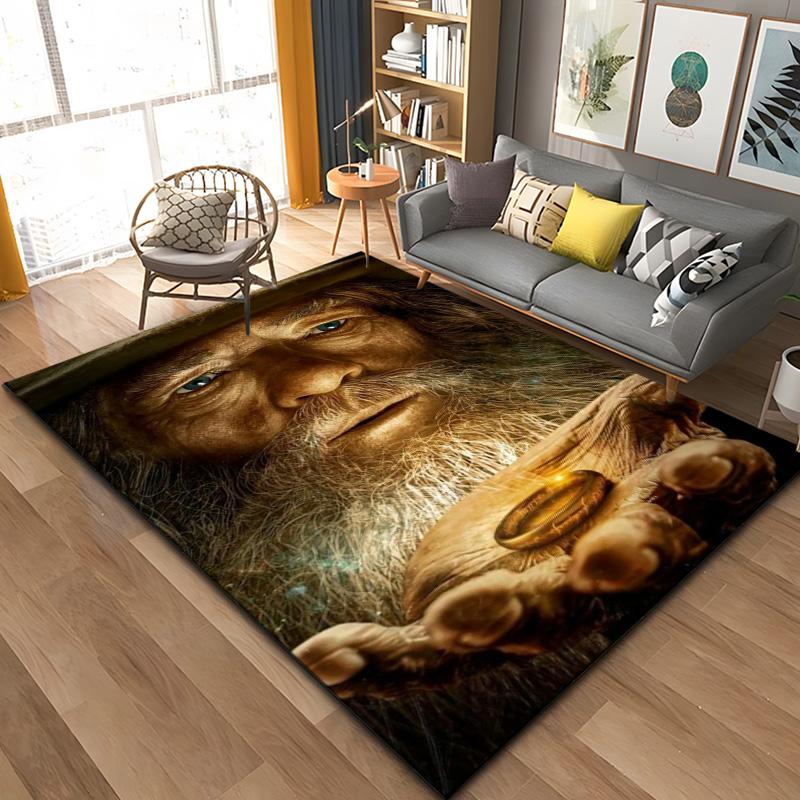 15 Size L-Lord of The Rings Printed Carpet Yoga Mat Room Decor Carpets for Living Room Non -slip Carpet Area Rug Birthday Gift