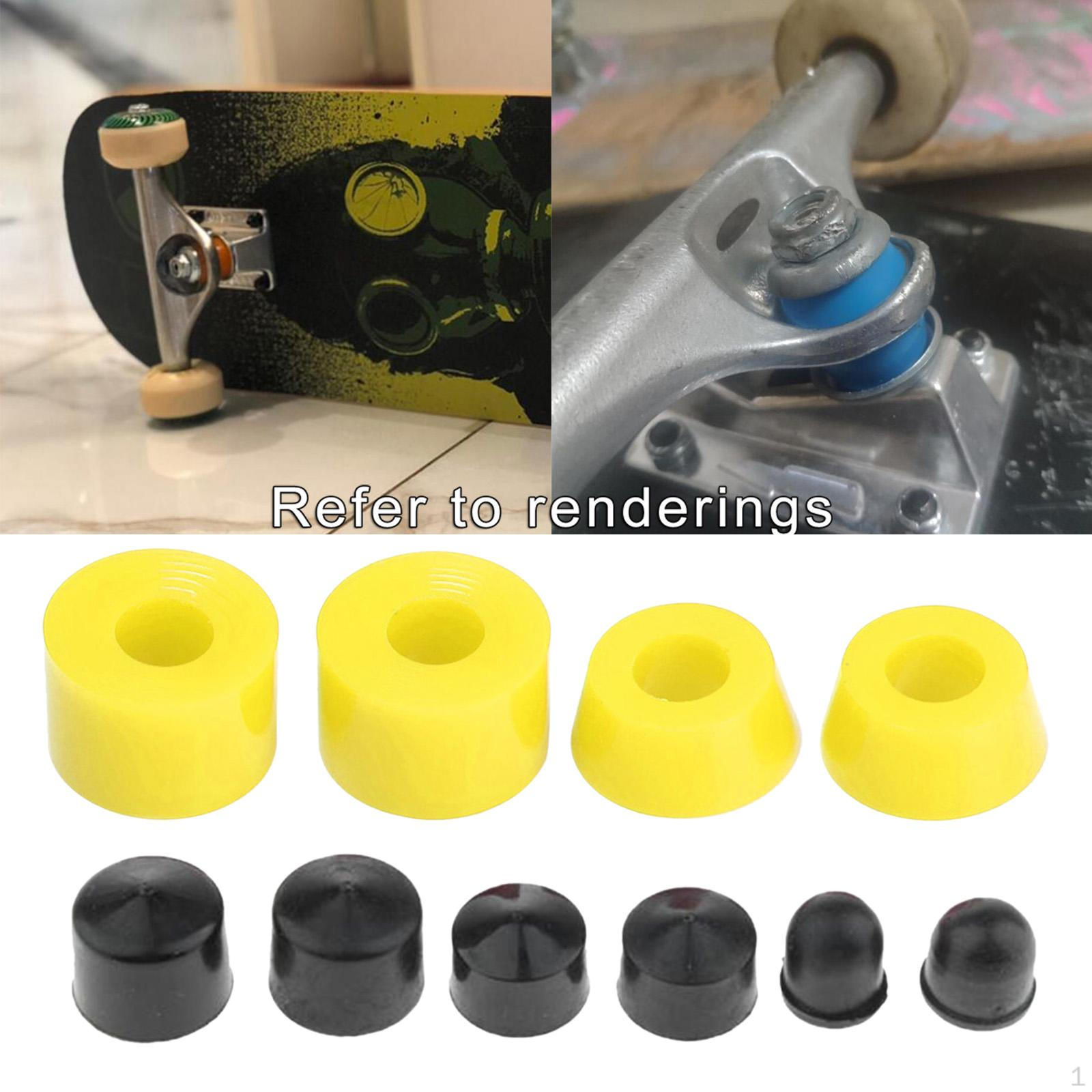 

10 шт. Втулки для скейтборду Longboard Truck Шайби чашок для вантажівок Yellow