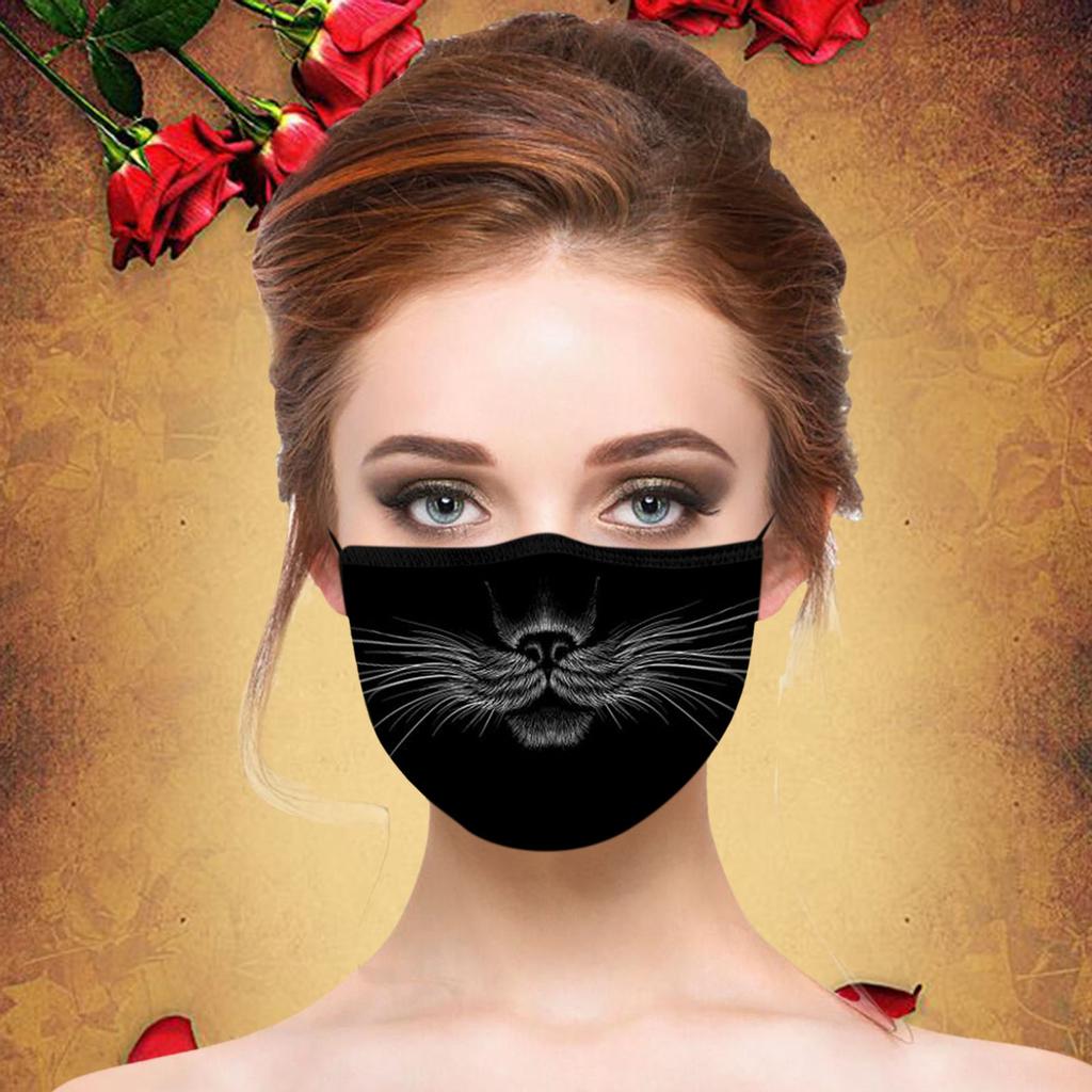 Adult Washable And Reusable Breathable Beard Pattern Windproof And Haze Mask