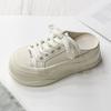 thick-soled leather bag head half slippers women's fashion outer wear summer new versatile small height-increasing muffin shoes