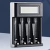 4 Slots LCD Display Smart LCD Charger Independent Slot Fast Charger USB Input for NI-MH /NI-CD AA AAA 1.2V Rechargeable Battery