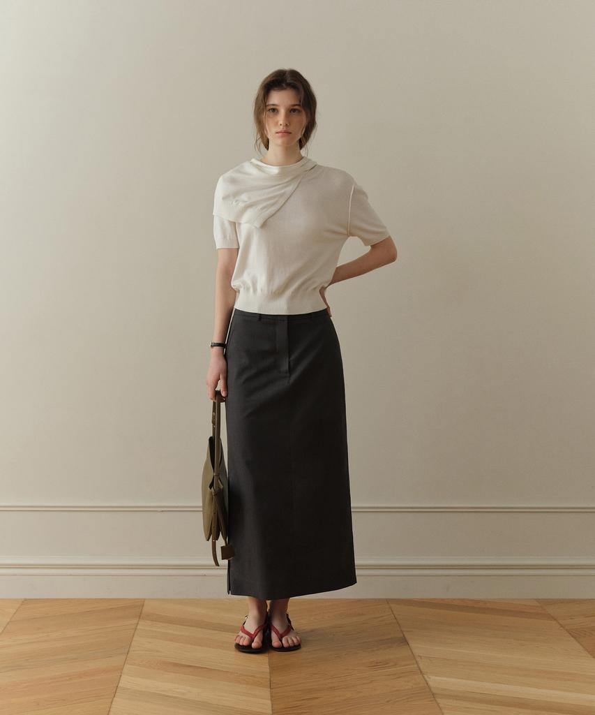Poyueoaijeuonli Bay Layered Half Knit Set (Ivory)