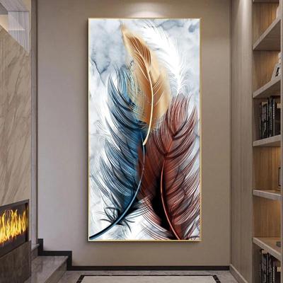Modern Nordic Art Feather Canvas Painting On The Wall Art Posters Prints Wall Pictures for Living Room Home Wall Cuadros Decor