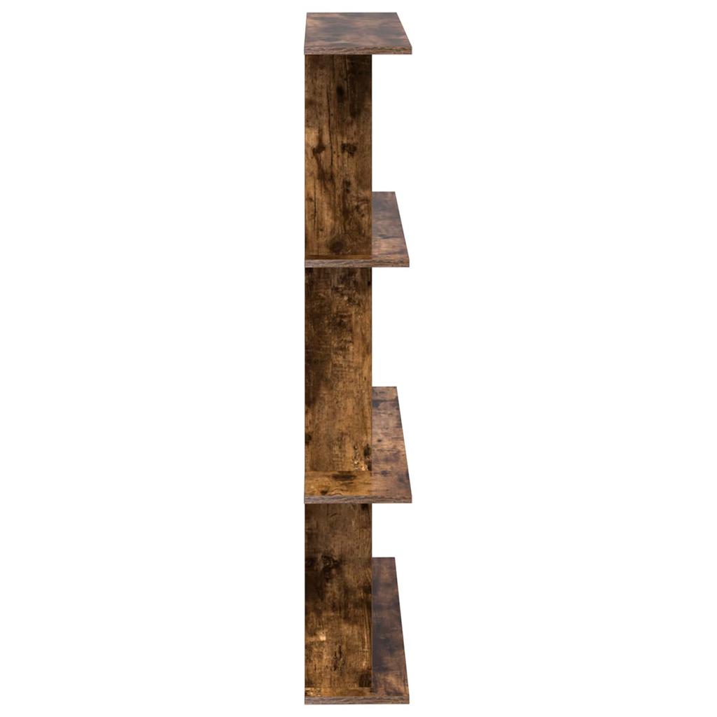Wall Mounted Shelving Unit Brown 100 x 20 x 126 cm Engineered Wood