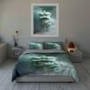 Green lion face Bedding Duvet cover sets Duvet covers Pillowcases gifts (1 * Duvet Cover 2 * Pillowcases, without duvet insert)