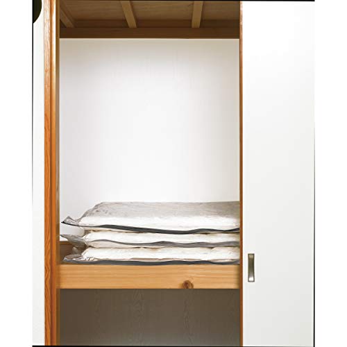 Towa Sangyo Compression Bags, Clear, Large, Easy-to-Open and Close, Zipper Closure, Pack of 2