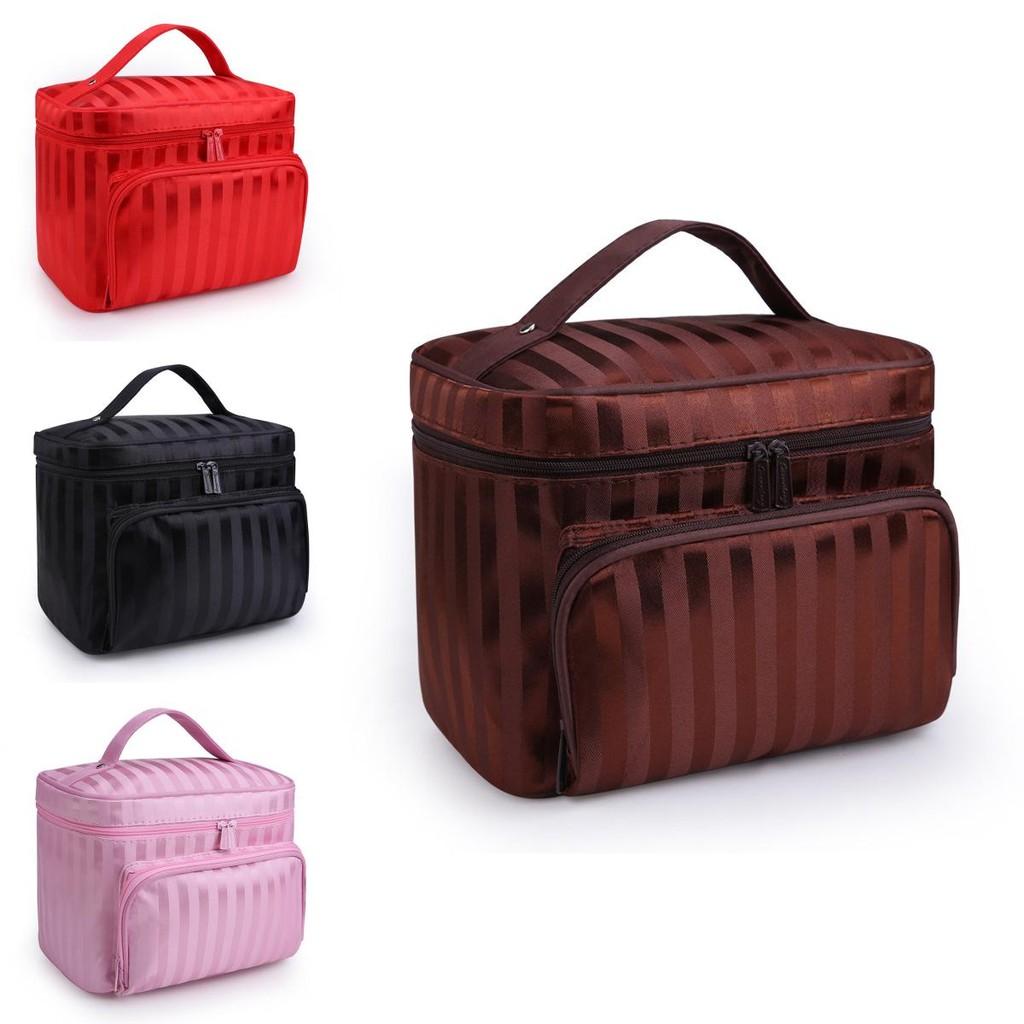 Foldable Travel Makeup Bag With Versatile Storage For Cosmetics And Toiletry Items