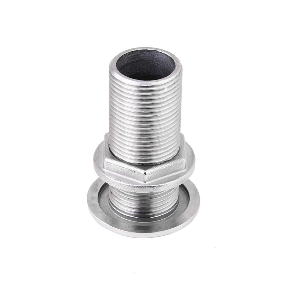 Stainless Steel 316 Drain Threaded Fitting Straight Design Bilge Pump Drain  Yacht Use
