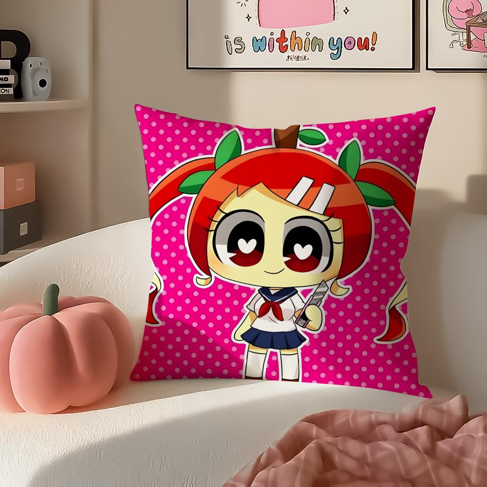 Cute Quirky Vocaloid Japanese PPepoyo Cushion Cover Pillowcase Short Plush Invisible Zipper Room Sofa Cushion Cover