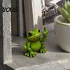 Miniature Resin Gorilla Ornaments Gorilla/Frog Figurine, Animal Ornament, Funny Gesture Statue Small Car Dashboard Accessories for Desktop Decor, Cute