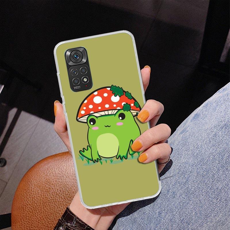 Cottagecore Frog Mushroom Kawaii Phone Case For Xiaomi Redmi Note 15 14 13 12S 12 11 Pro Plus 14S 11S 11E 10 10S 11T 5G Personal
