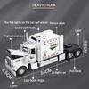 Funny 1:24 American Truck Model Sound and Light Vehicles Gifts Container Truck Simulation Alloy Heavy Truck Model Decoration
