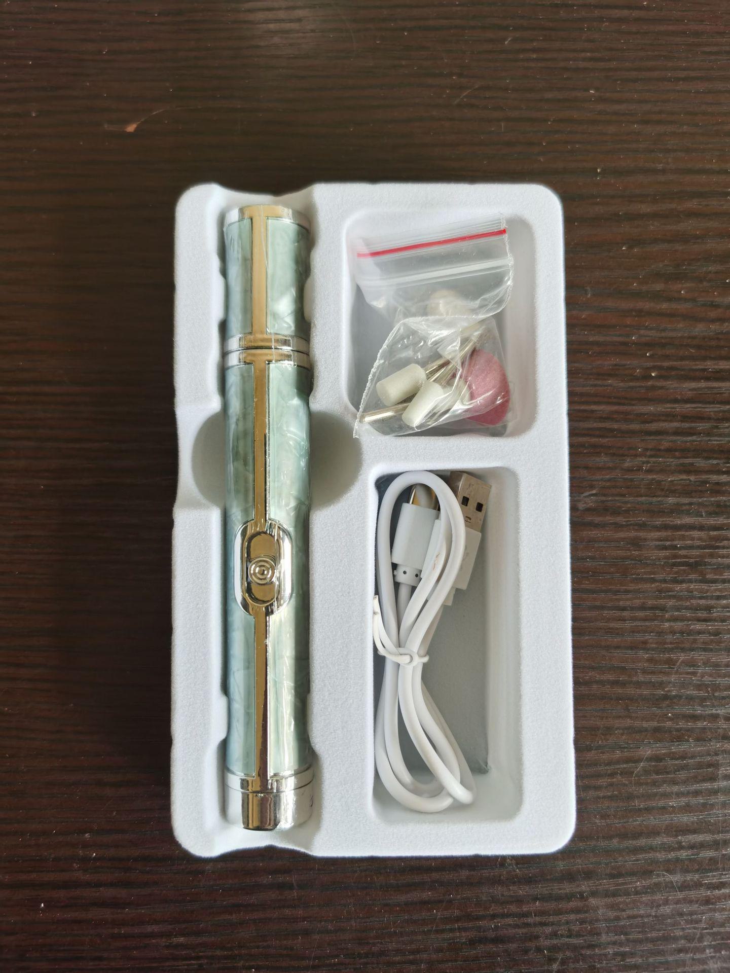 

Электрическая машинка для полировки ногтей и удаления омертвевшей кожи - серая 5 grinding heads синий