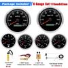 110mm GPS Speedometer 160MPH 0~8000rpm Tachometer Meter 7 Color 52mm Fuel Level Water Temp Oil Press Volt Sensor Kit 6 Gauge Set