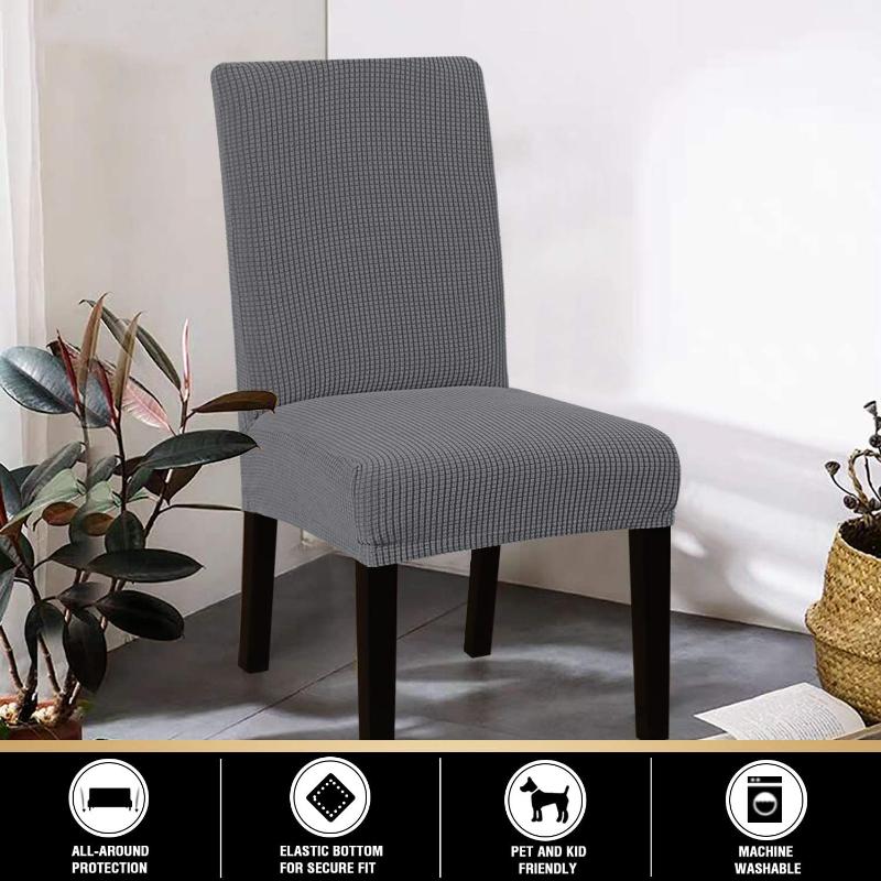 Stretch Jacquard Dining Room Chair Slipcovers Parsons Chair Covers Removable Washable Kitchen Chair Covers Protector