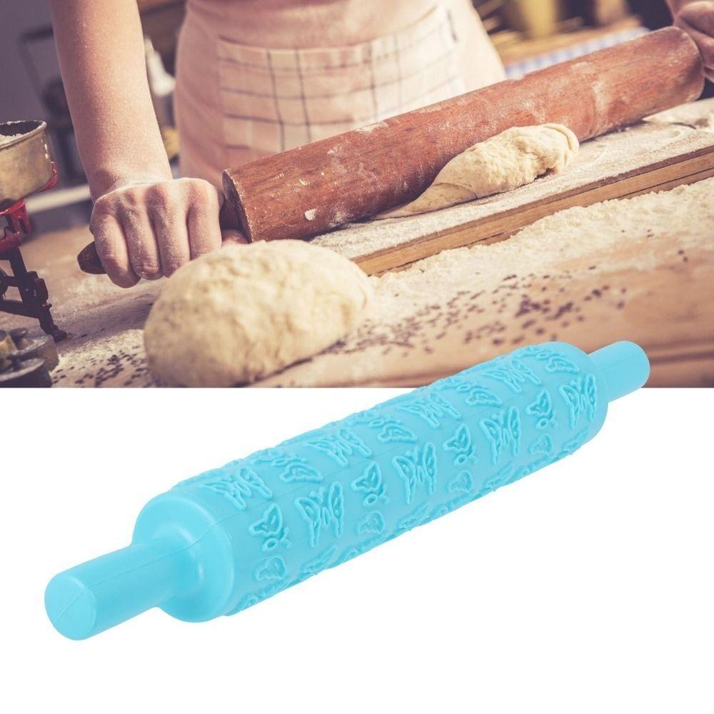 Heart, Butterfly Honeycomb Embossed Roller PP Pastry Roller Fondant Rolling Pin  Cake Decoration