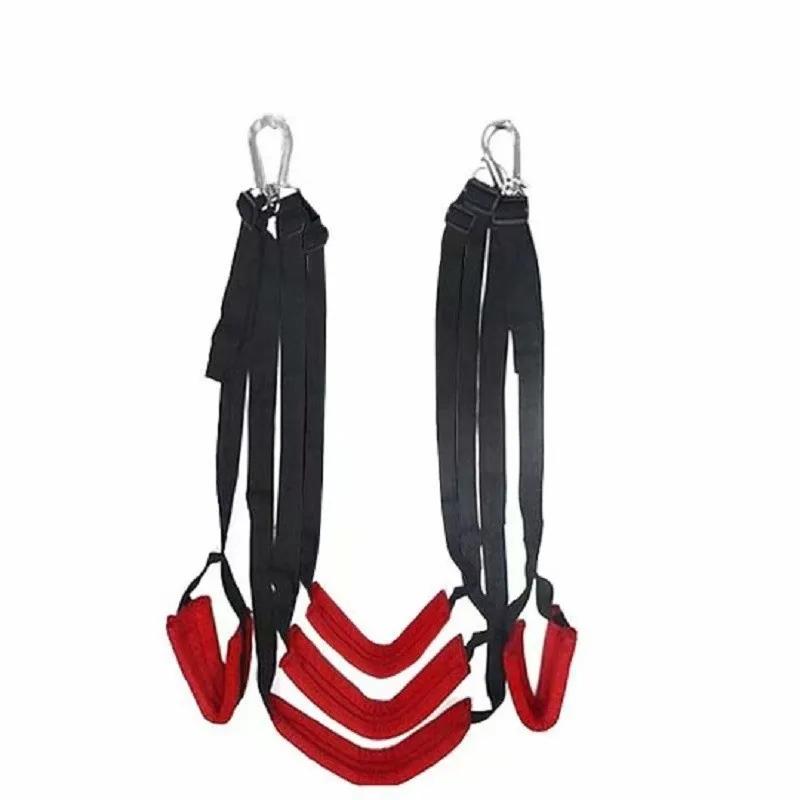 Upgraded Sex Swing Sex Furniture Fetish Bandage Adult Game Soft Seat And Leg Pad Hanging Erotic Swing Sex Toys for Couples Flirt