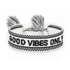 Handmade European Style Embroidered Love Bracelet with Tassels for Girls