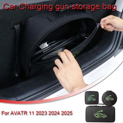 För AVATR 11 2023 2024 EV Bil Bärbar Laddningskabel Förvaring Bärväska Vattentät Retardant Trunk Förvaringslåda Biltillbehör