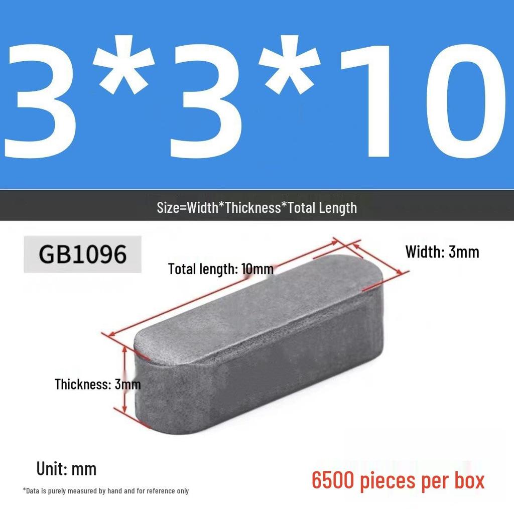 A3 Material Double Round Head Key Pin, Plain Key, Type A, Complete M3/M4/M5 Specifications