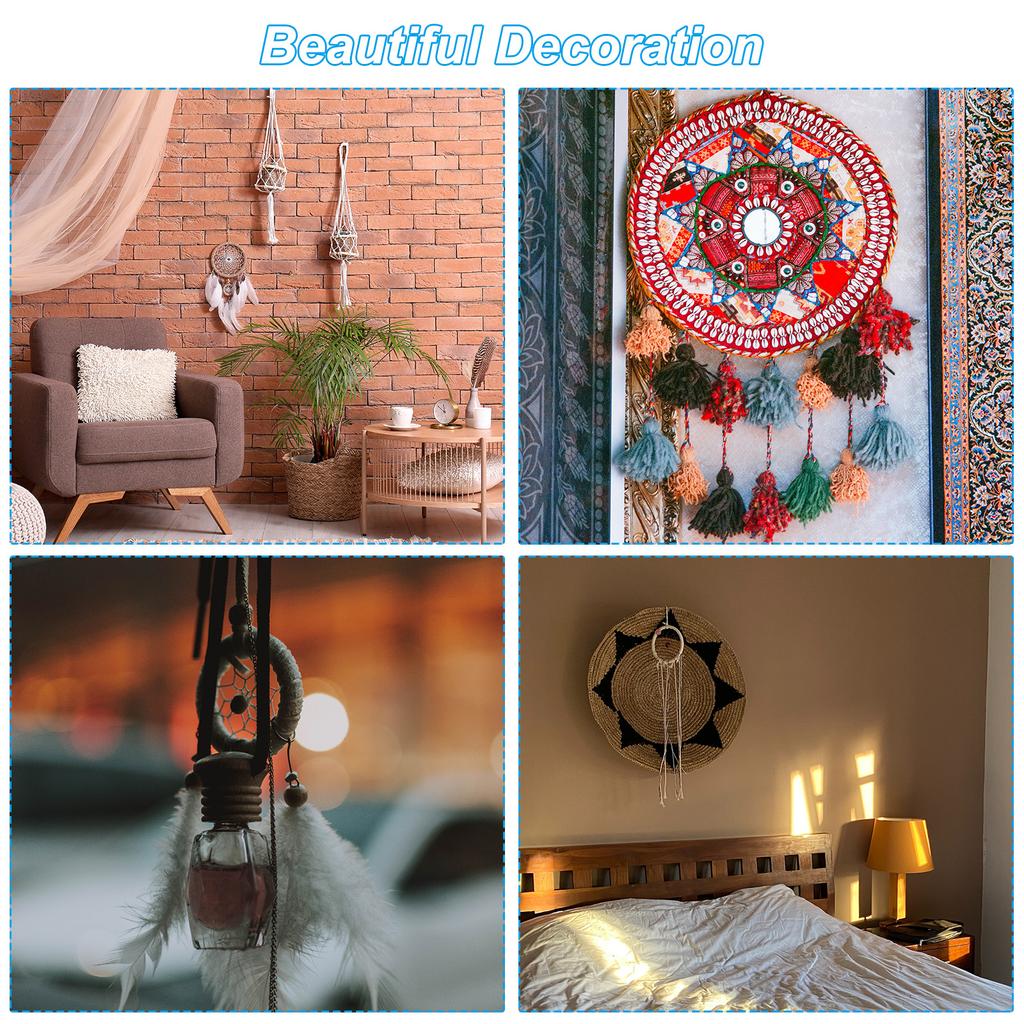 3.9 Inch To 11.8 Inch Dream Catcher Rings, 6 Pcs Metal Macrame Wreath, Silver Tone