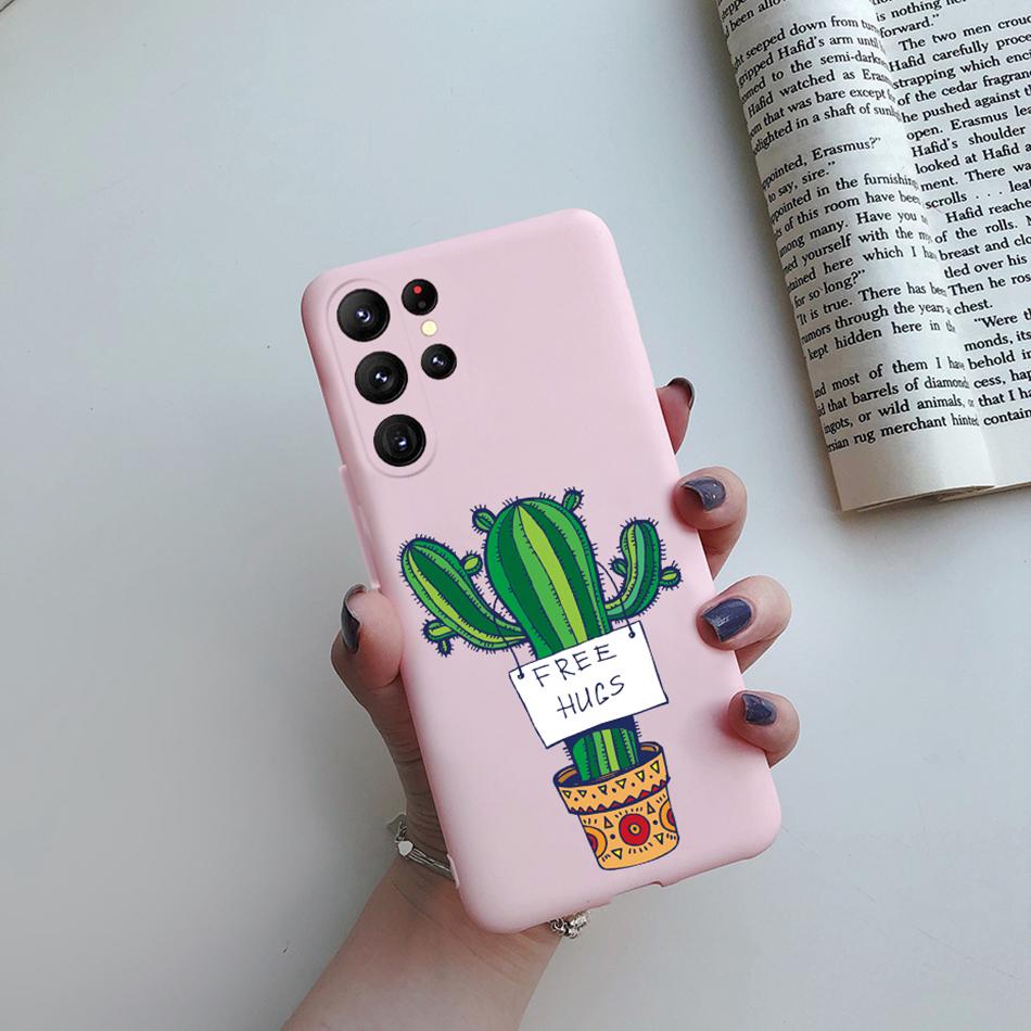 For Samsung S23 Ultra Case S23 Plus Cute Cactus Back Cover Silicone Phone Case For Samsung Galaxy S23 Ultra S 23 Plus Soft Cases