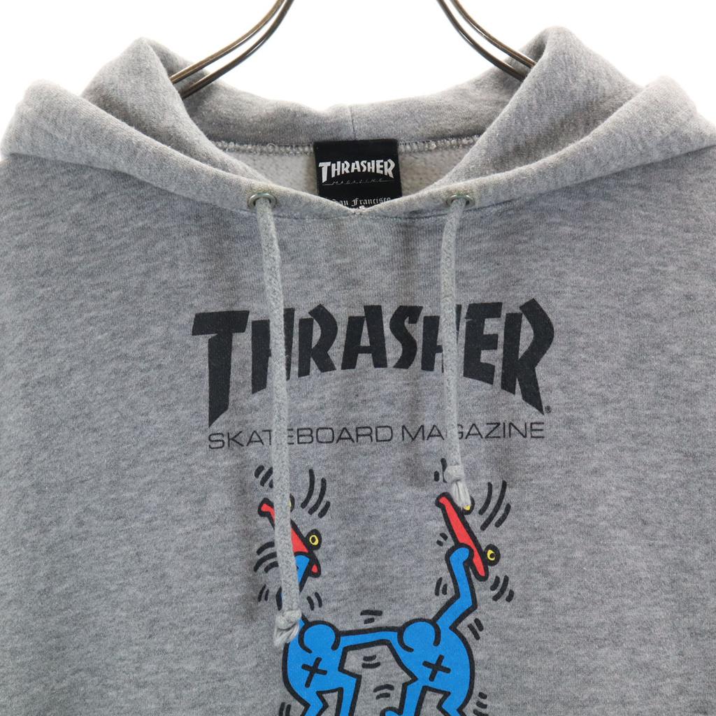 THRASHER Long sleeve Parker M gray Back brushed Men's Used