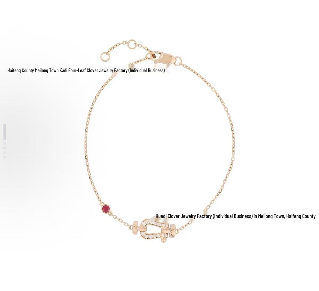 Fred 18K Gold Horsebit Diamant Anhänger Schlüsselbein Kette