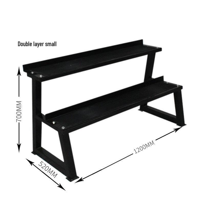 Multi-Functional Adjustable Rack for Kettlebells, Dumbbells, and Barbells - Three-Tier & Double-Tier Storage