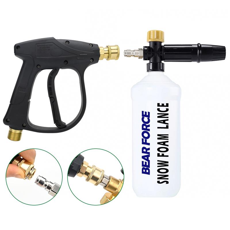 Pistola ad acqua per idropulitrice per connettore per tubo flessibile per pulizia auto per ugelli con connettore rapido Karcher Nilfisk Parkside Bosch