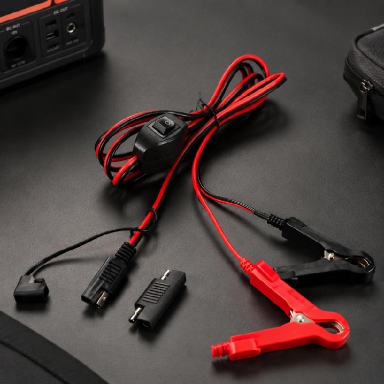 16 AWG Photovoltaik-Stromkabel mit Batterie-Klemmen, Ein/Aus-Steuerung, Sicherung und roten Plus- sowie schwarzen Minus-Seiten für 12V-Nutzung