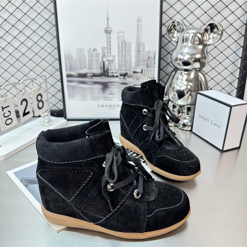 Vintage Martin Boots Damen 2 Neue Lässige Stil Dicksohlige Absatzsteigernde Kurze Stiefel Modische und Vielseitige Damen Single Boots