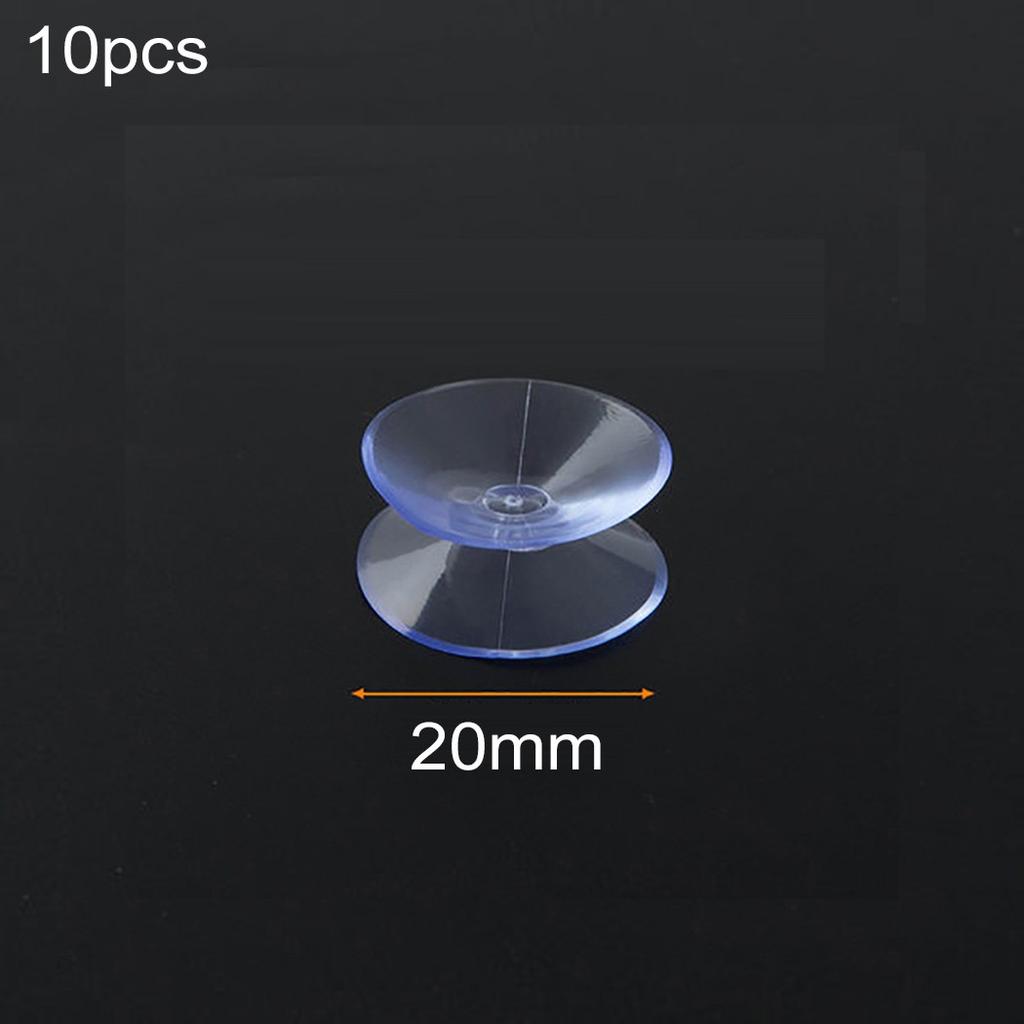 Set of 10 Double Sided Suction Cups for Glass Wall Hooks Clear and Convenient