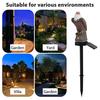 Rustic Wilderness Style Ornaments Eagle Solar Garden Light, Outdoor Waterproof LED Light with Weather Resistant Decor Stake, Bald for Courtyard