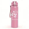 1PC Thin rose line sketch minimal print 750ml colorful plastic sports water bottle leakproof pop up lid with straw for outdoor work home use