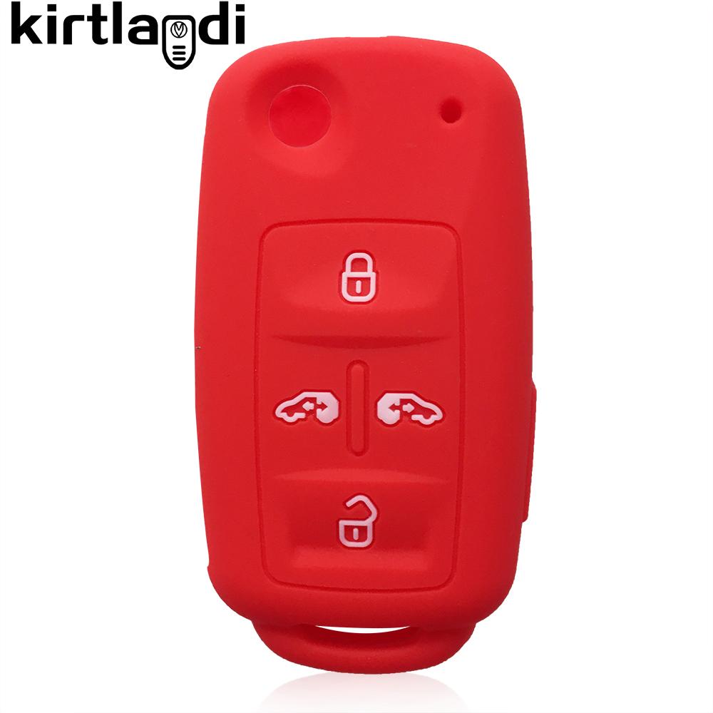 Silicone Key Case Cover for Seat Alhambra for VW Multivan Sharan Caravelle Transporter Caddy Keyless Shell Protector Key Holder
