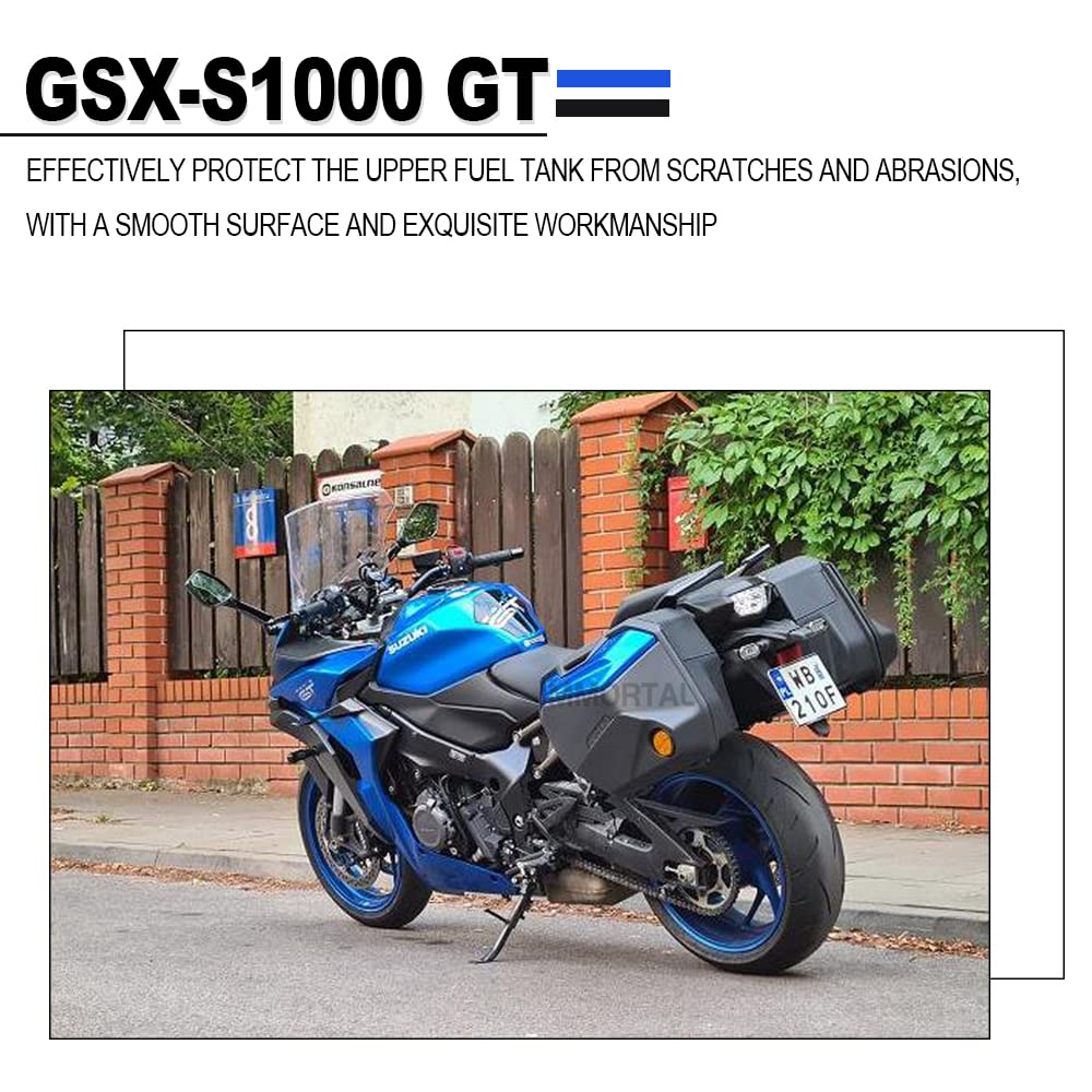 Wodpice Motorcycle Fuel Tank Protector for GSX-S1000GT 2022 2023, Waterproof Fuel Tank Side Traction Pad, Anti-Slip Fuel Tank Sticker