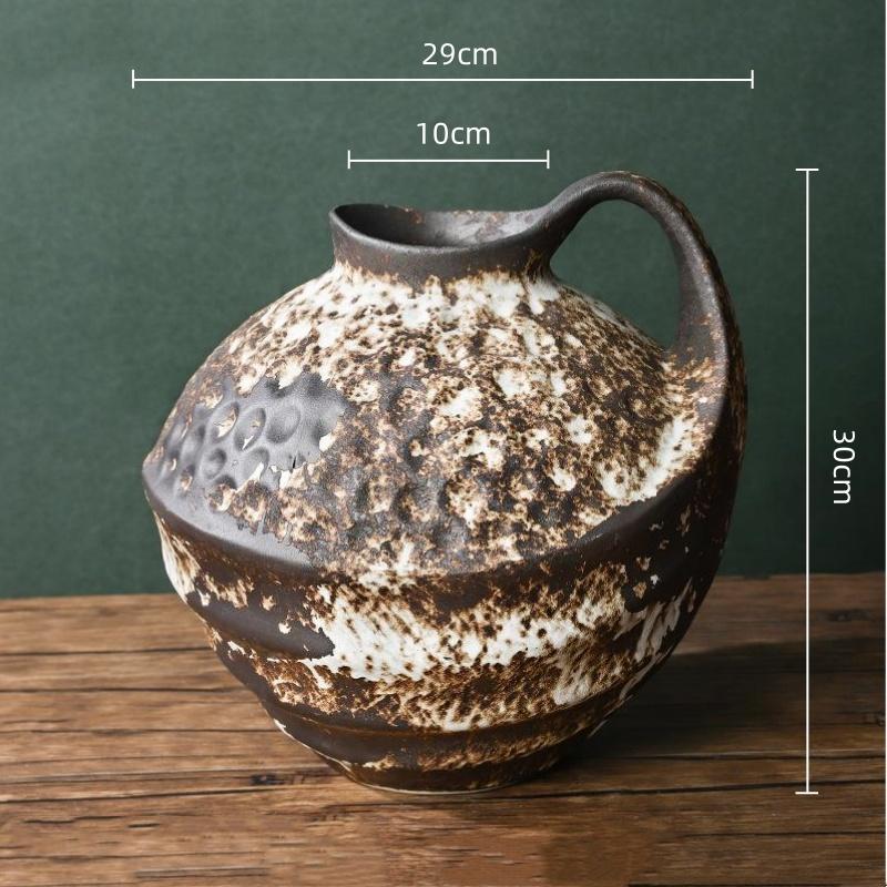 Ceramic Vase Coarse Earthenware Pot Flower Vase Flower Arrangement Accessories Ceramic Handicrafts Home Decoration Flowerpot
