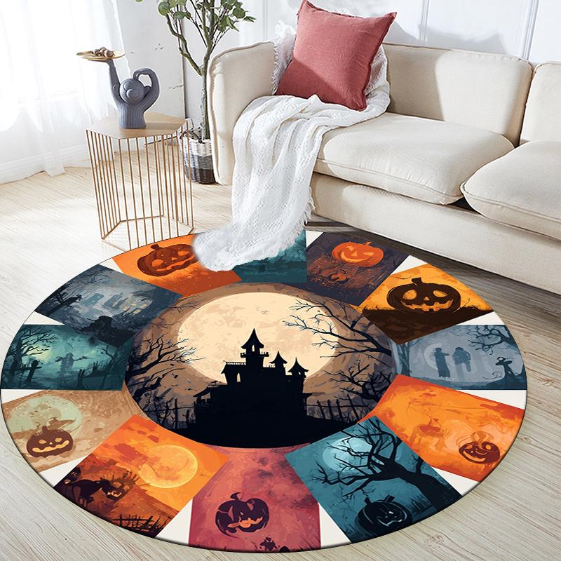 

Collage pattern round rug,Carpet Rug for Living Room Bedroom Sofa Playroom Decor,Non-slip Floor Mat,Holiday Gifts and Birthday Gifts 80cmx80cm
