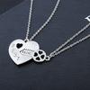 Decoration of versatile peach heart key best friends niche design necklace pair