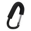 Schwarzer Kinderwagen Haken Clip Kinderwagen Karabiner Windeltasche 16 x 10 cm