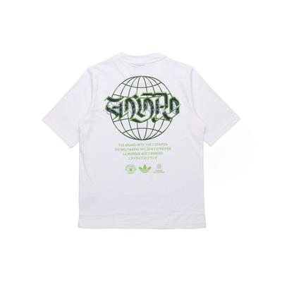adidas T-shirt Graphique Originals Trefoil Avec Impression Graffiti Hauts Homme Blanc GK5901