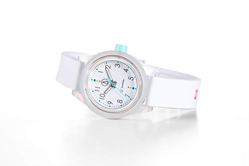 Q&Q SmileSolar Men's Solar-Powered Analog Watch with Matching Style, Waterproof Urethane Strap, White (RP26-009)