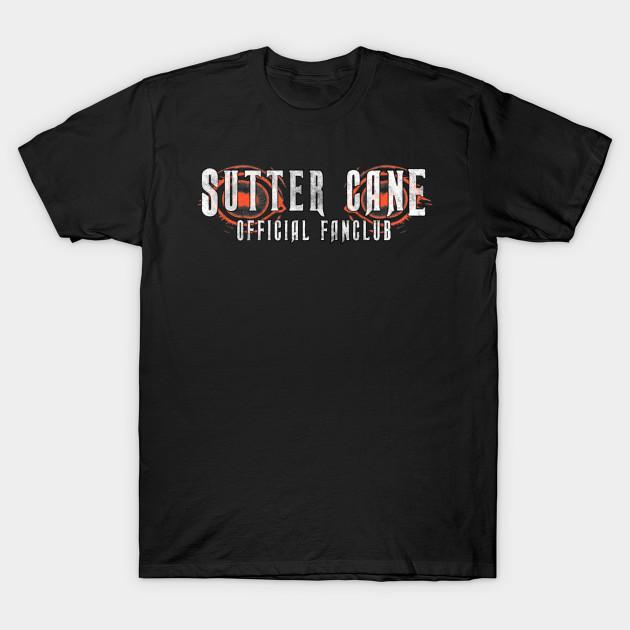 

Men Black Print T-shirt Sutter Cane Fan Club (Solid White Text) No-Cut Transfer Paper Print Cotton Tshirt 2XL чорний