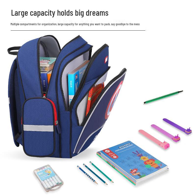 Captain America Cartoon Children s School Backpack Primary School Small
